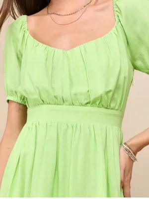 Lulus puff sleeve smocked mini dress thumbnail 3
