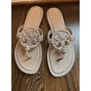 TORY BURCH Women's Miller Knotted Pave Sandal Sz 10 thumbnail 2