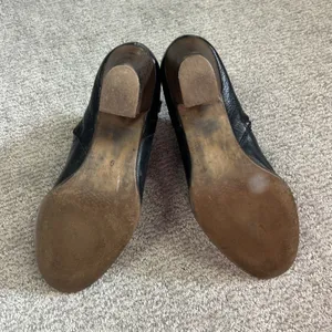 Madewell The Billie Ankle Boots Womens 9 Black Leather Stacked Block Heel thumbnail 7