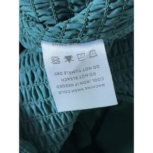 Baltic Born Esther Smocked‎ Off Shoulder Midi Dress Small Green Ruffle thumbnail 5
