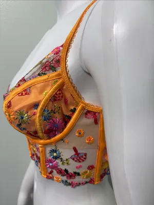 For Love And Lemons meadows floral bustier bra corset top 34B thumbnail 8