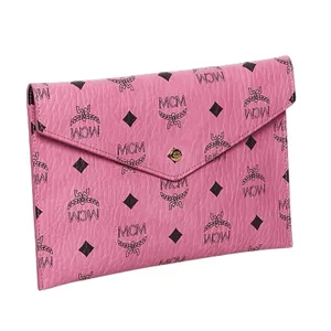 MCM Visetos Leather Clutch Bag in Pink New with Tag thumbnail 2