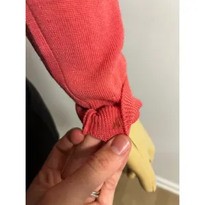 Vintage Grey Deer Coral Pink Wool Cardigan Polo Collar Button Front Sweater 36 thumbnail 4