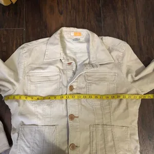 90s Vintage Beige Corduroy Barn Chore Coat Equestrian Jacket Retro 4 Cargo Pockets Sz 3X thumbnail 4