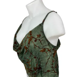 Cider Women's Green Tie Dye Floral Cowl Neck Sleeveless Cami Camisole Tank 4XL thumbnail 2