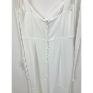 Lulus Splendid Love White Bustier Tie-Strap Mermaid Maxi Dress Wedding Large NWT thumbnail 7