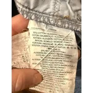 MANGO Havana high rise button fly raw hem Jean size 6 thumbnail 7