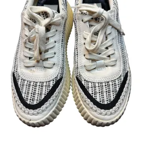Dolce Vita Dannis Shoes Womens Size 8 White Woven Platform Low Top Sneakers‎ thumbnail 2
