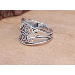 NEW Solid Heavy Boho Filigree 925 Sterling Silver Ring, Size 7‎ thumbnail 8
