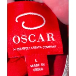 Oscar‎ de La Renta Vintage Red Knit Cardigan Bell Sleeve White Trim Embroidered thumbnail 7