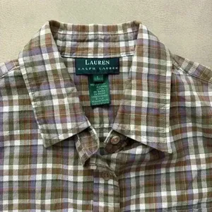 Lauren By Ralph Lauren Plaid Spring Buttondown Women’s Large thumbnail 3