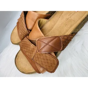Clarks Rosilla Derby Women’s Leather Sandals Dark Tan Combi Unstructured Size 7 thumbnail 6
