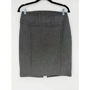 Express Pencil Skirt Size 4 Grey Slit Buckle‎ Office Siren Corporate Office thumbnail 3