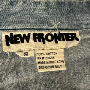 Vintage New Frontier Beaded Denim Button Up Shirt Southwestern Country Sz Small thumbnail 7