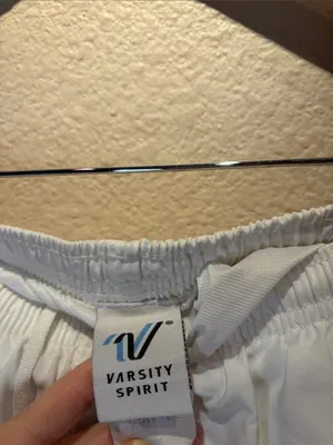 Varsity Cheer Women’s White NCA Lined Shorts Size Medium Cheerleader thumbnail 8