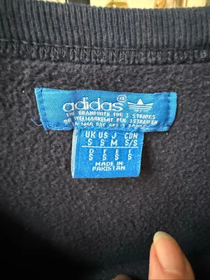 Adidas Navy Blue Trefoil Logo Sweatshirt S thumbnail 4