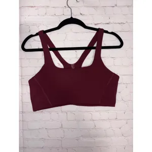 Free People Movement Never Better Square Neck Bra Burgundy Wine L Large‎ thumbnail 3