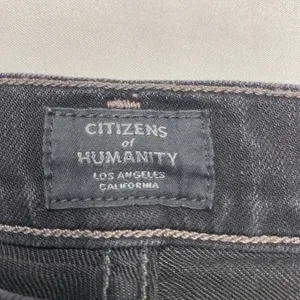 Citizens of Humanity Rocket Crop Women's Sz 25 Black Distressed Skinny Jeans EUC thumbnail 4