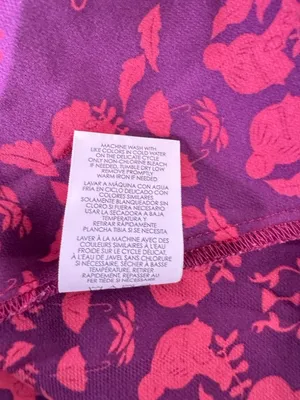 Cabi Sleeveless Blouse Medium Purple Pink Print V-Neck Layered Hem Top thumbnail 12