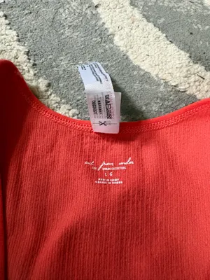 Urban outfitters out from under deep v neck ribbed cropped tank L thumbnail 2