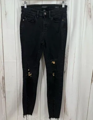 Judy Blue Women’s 3/26 Black Leopard Skinny Fit Jeans thumbnail 1