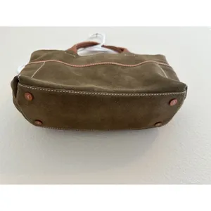 GAP Vintage Suede Leather Shoulder Tote Green thumbnail 3