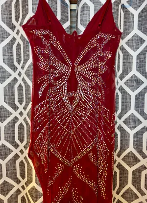 Red Maxi Dress Boutique Dress thumbnail 7