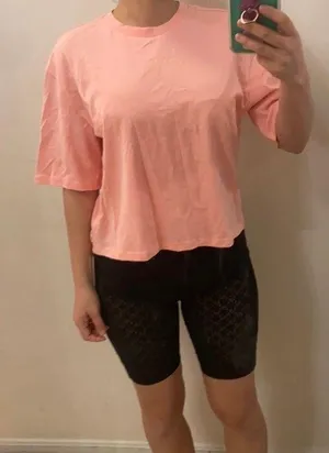 organic cotton cropped tee. S thumbnail 1