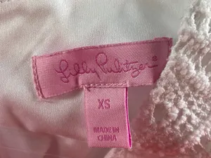 Lilly Pulitzer White Lace Fully Lined Sleeveless A-line Resort Dress XS Coastal thumbnail 7