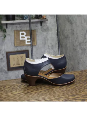 NEW Easy Spirit Block Heel Clarice Wedge Heels SECLARICE Dark Blue 5.5M thumbnail 7