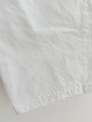 Zara The Bliss Straight Jeans Size 2 Color White Distressed Y2k thumbnail 7