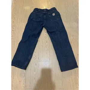 Carhartt straight leg Jeans Flannel lined Denim Jeans.‎ Size 10 X 30 thumbnail 2