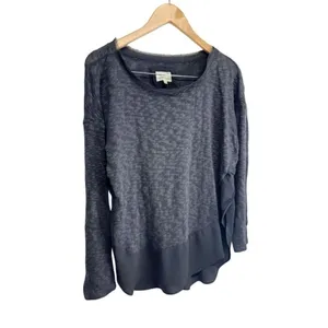 Anthropologie CircleLight Sweater Size Small‎ Charcoal Gray Long Sleeve thumbnail 2
