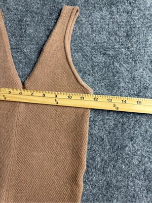 Abercrombie & Fitch Woman Small sweater V-neck subtle ribbed Tank thumbnail 3