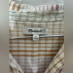 Madewell‎ Lakeline Popover Shirt Rainbow Ombre Plaid Womens Small thumbnail 5