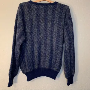 Vintage Wool Blend Striped Grandpa Sweater Size XL thumbnail 2