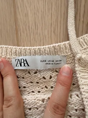 Zara Crochet Knit Crop Tank Top thumbnail 2