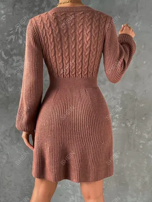 Brown knitted sweater dress Size XS thumbnail 2