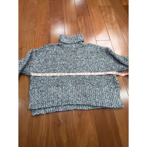 NWOT‎ Madewell Speckled Knit Turtleneck Crop Sweater Cozy Casual Women's Size S thumbnail 3