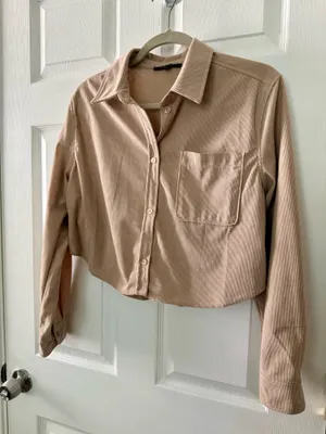 Love Tree Cropped Corduroy Top thumbnail 3