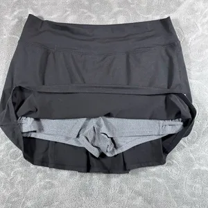 Vuori Womens Large Volley Skirt Black Athletic Tennis Pickleball Skort Pleated thumbnail 6