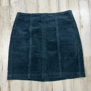 PacSun Women's Corduroy Mini Skirt Dark‎ Teal Size 23 thumbnail 1