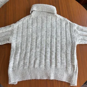 Moon River Chunky Knit Ribbed Turtleneck Sweater M Flecked Coastal Grandma Chic thumbnail 5