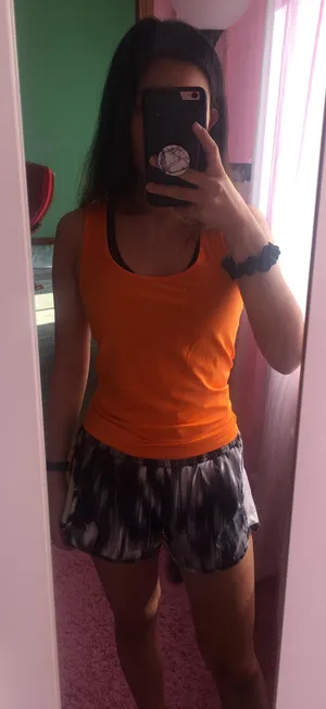 Orange Workout Tank thumbnail 1