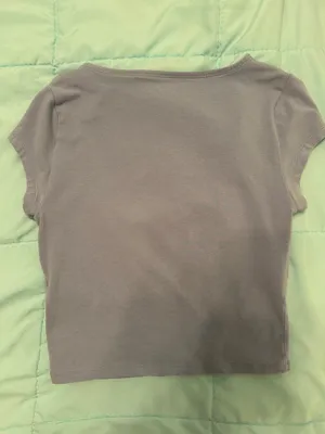 Abercrombie Cotton Seamless Fabric Corset Top Light Blue thumbnail 4