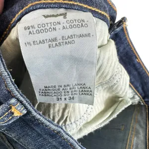 Levi's Medium Wash Slight‎ Curve Straight Leg Mid Rise Cotton Jeans Size 31 x 34 thumbnail 6