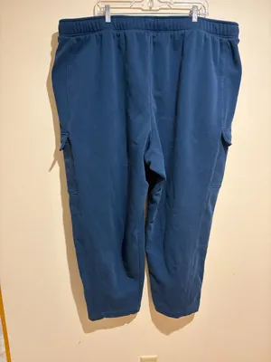 Girlfriend Collective Cargo Sweatpants Blue Straight Leg thumbnail 9