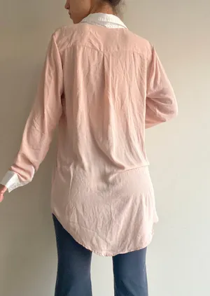 Pastel Pink & White Blouse thumbnail 4