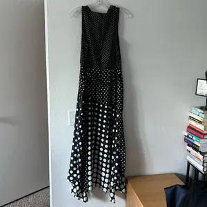 {Banana Republic} Brand New Cowl Neck Sleeveless Polka Dot Midi Dress thumbnail 12