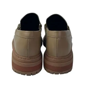Anthropologie Women's Brown Lug Sole Gold Chain Chunky Platform Loafers Shoes 6 thumbnail 3